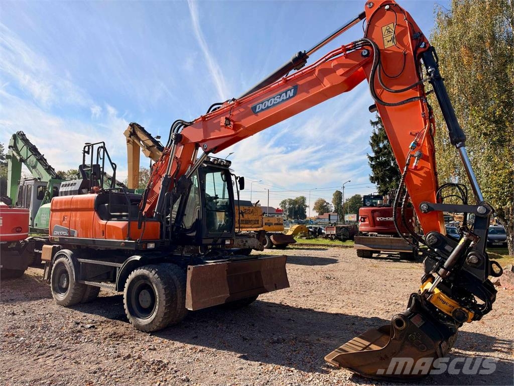 Doosan DX170W-5 Engcon Leica 3D GPS Wheeled excavators