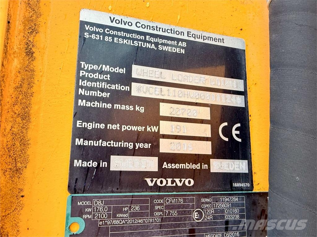 Volvo L110H Incarcator pe pneuri