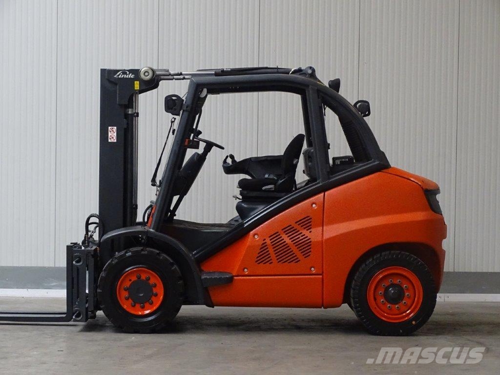 Linde H50D-02 -Container-Indoor-Stapler -TRIPLEX Diesel forklifts