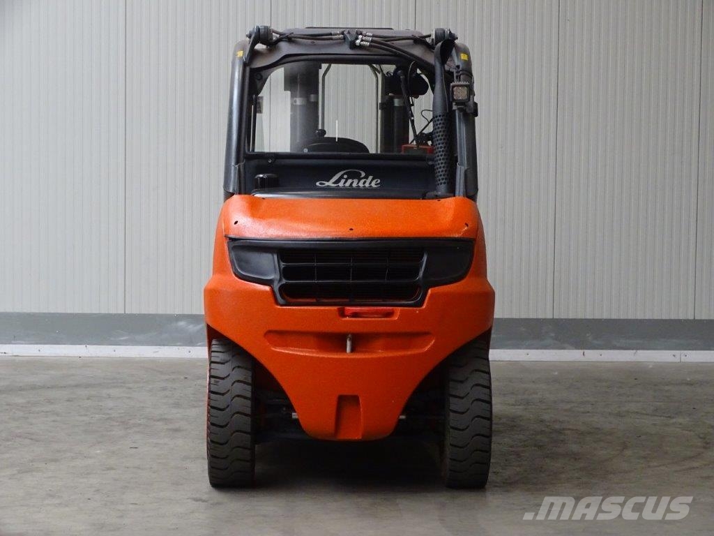 Linde H50D-02 -Container-Indoor-Stapler -TRIPLEX Diesel forklifts