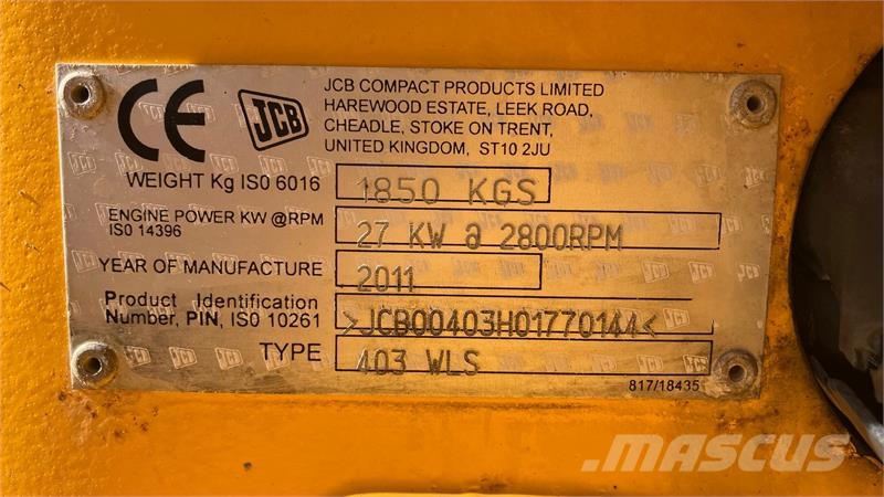 JCB 403 WLS Minicargadoras