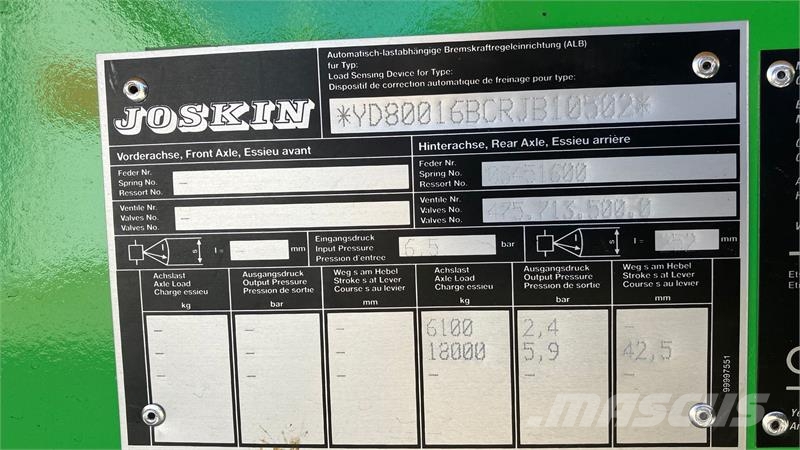 Joskin Trans-Cap 6500/22 BC150 Самосвальні причепи