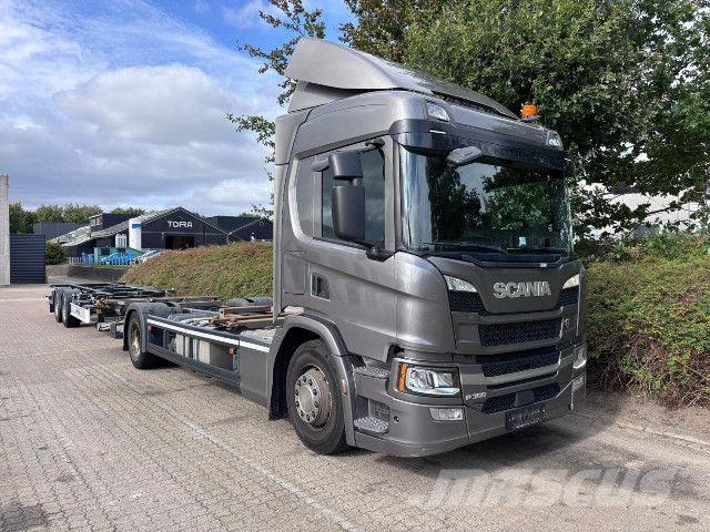 Scania P 360 B4x2NB - BDF swap body chassis with fold-awa 集装箱叉车
