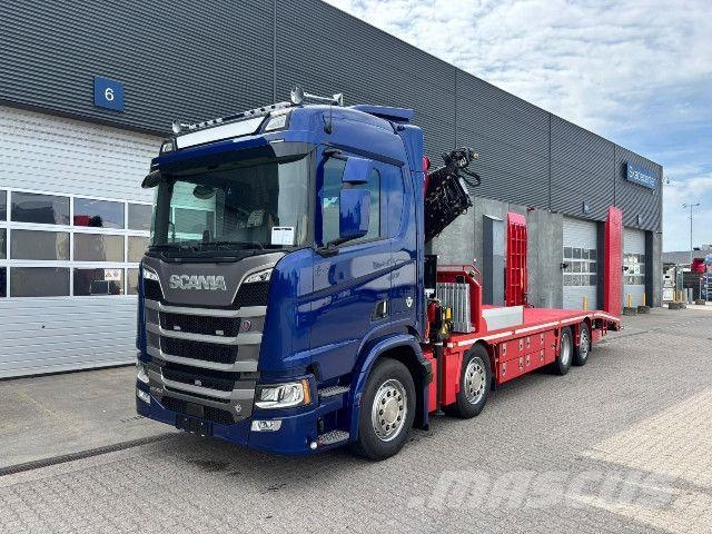 Scania R 590 B8x2*6NB Crane + machine transporter body wi Вантажівки / спеціальні