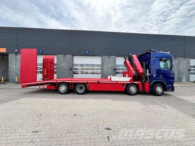 Scania R 590 B8x2*6NB Crane + machine transporter body wi Вантажівки / спеціальні