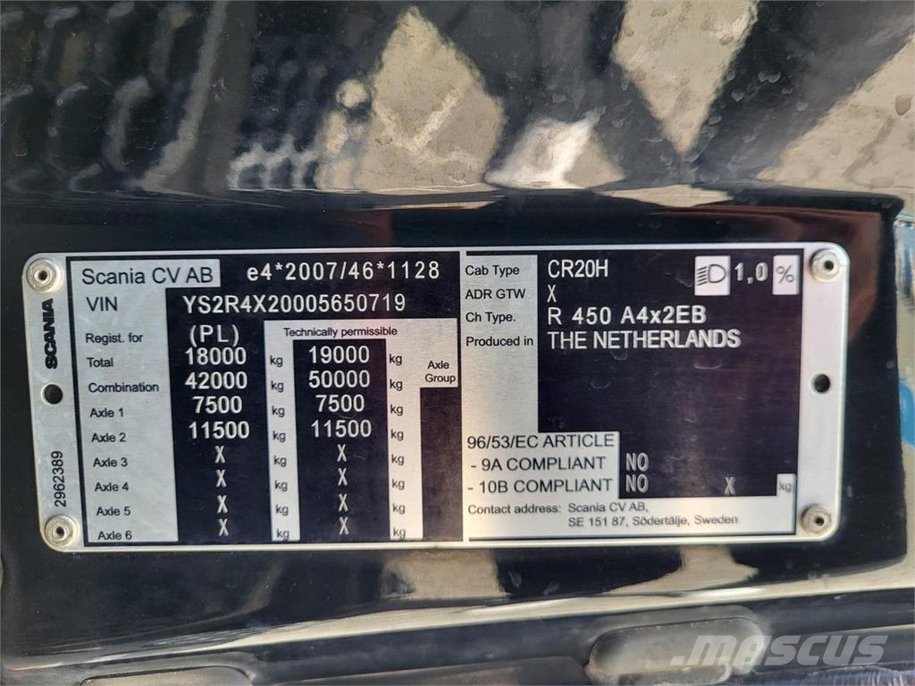 Scania R450A4x2EB Mega Naudoti vilkikai