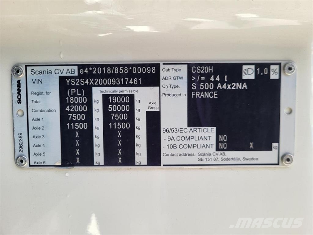 Scania S500A4x2NA Standard Cavalos mecânicos