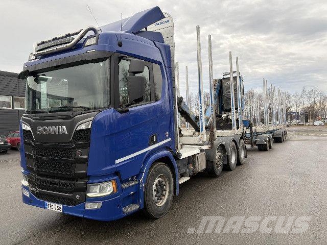 Scania R580 8x4/4 + PV+ Nosturi Puuautot