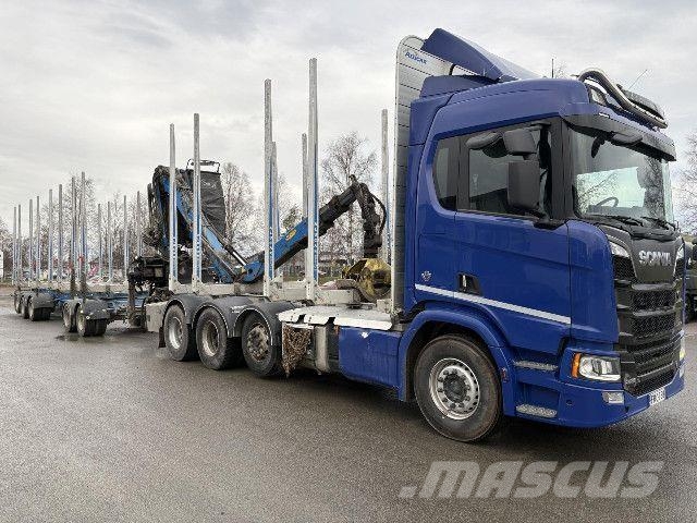 Scania R580 8x4/4 + PV+ Nosturi Puuautot