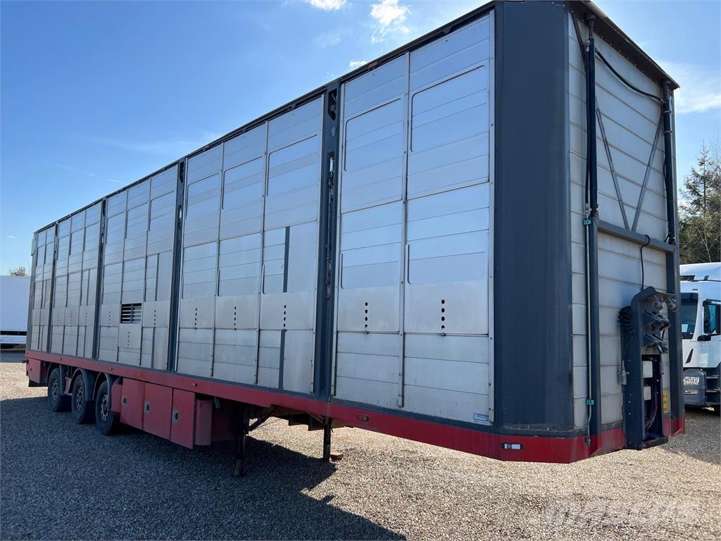 Fliegl SDS 400 13,6 mtr - 3 dæk 97m3 نصف مقطورات لنقل الحيوانات