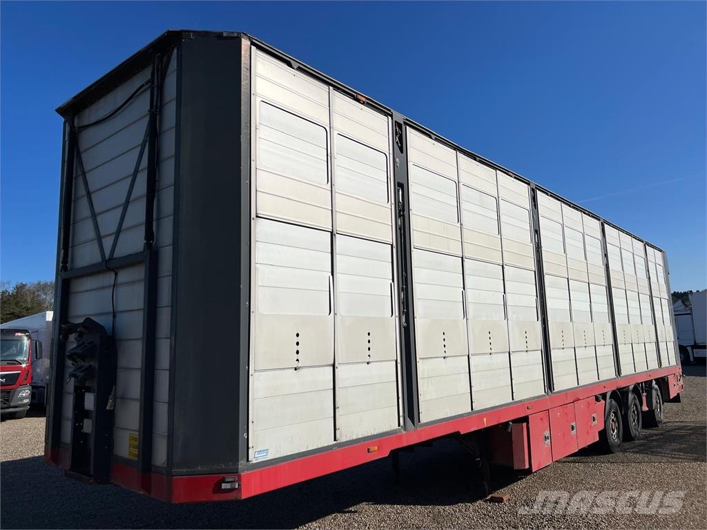 Fliegl SDS 400 13,6 mtr - 3 dæk 97m3 نصف مقطورات لنقل الحيوانات