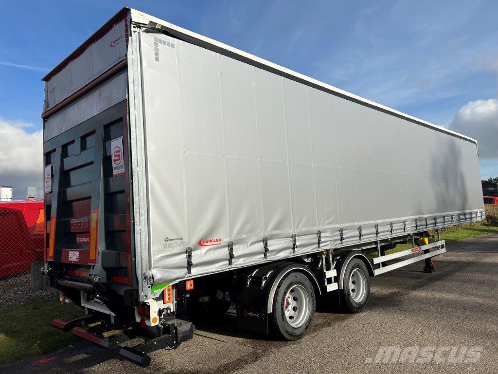 Hangler 13,6 mtr 2 akslet city lift - 33 pallers Opleggers met meesturende achterwielen
