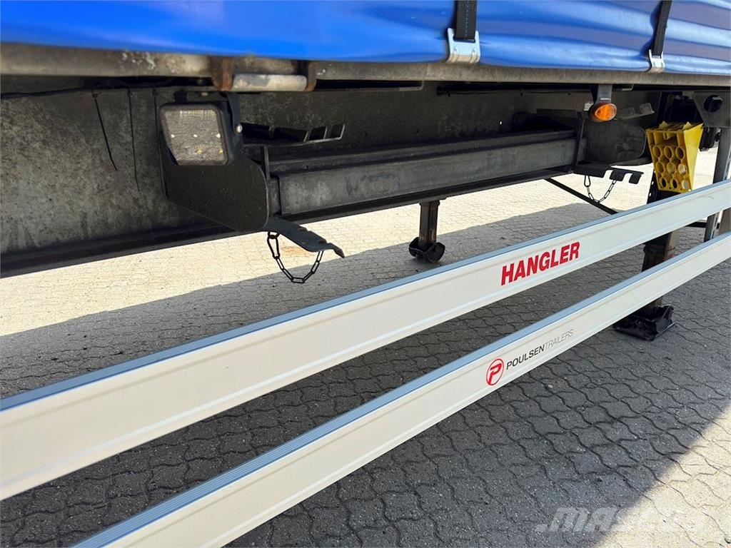 Hangler 3-aks gardintrailer hævetag + skydetag Schuifzeilen