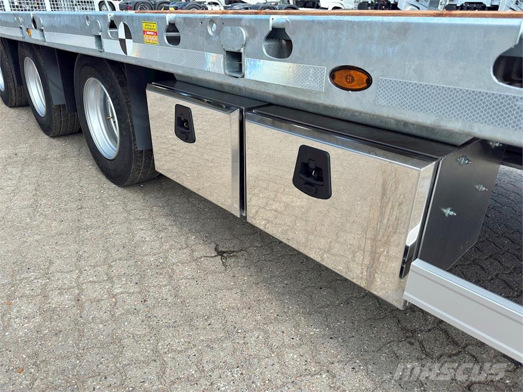 Hangler 4-aks 2-delt heldækkende rampe Low loader-semi-trailers