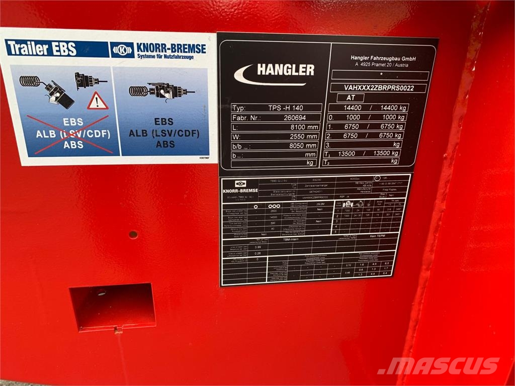 Hangler TPS-H 140 2 akslet kærre med ramper Maskintransporter