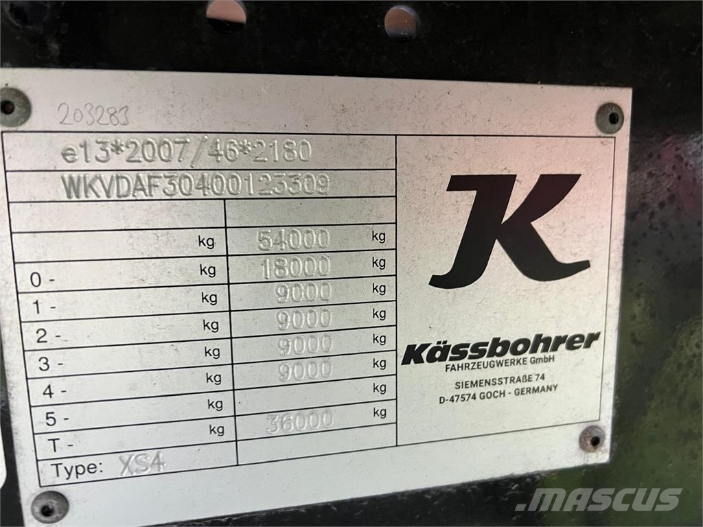 Kässbohrer 13,6 mtr. truck beslag Plato/keson polprikolice