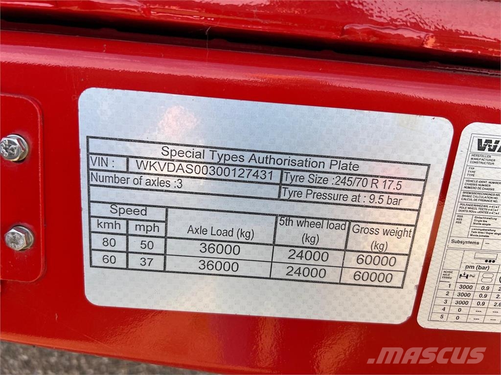 Kässbohrer LB3E 13,6 mtr + 6,2 mtr udtræk - tvangsstyret aksl نصف مقطورات مركبات النقل