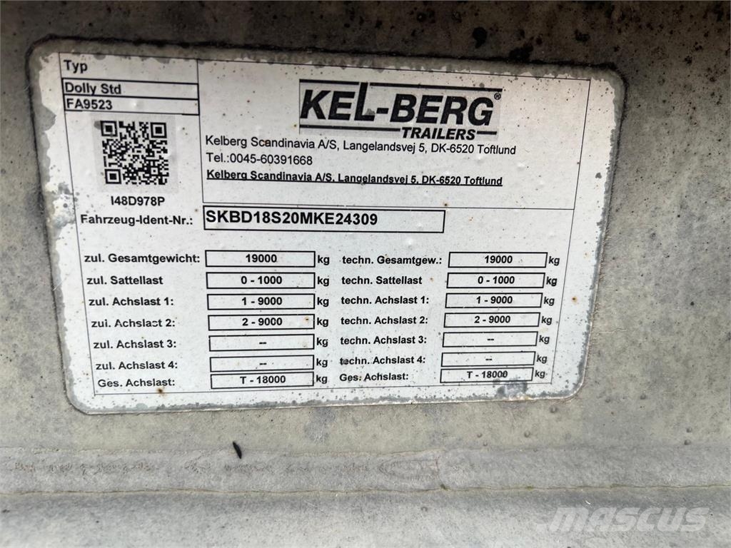 Kel-Berg C970 18 ton Dollyanhänger