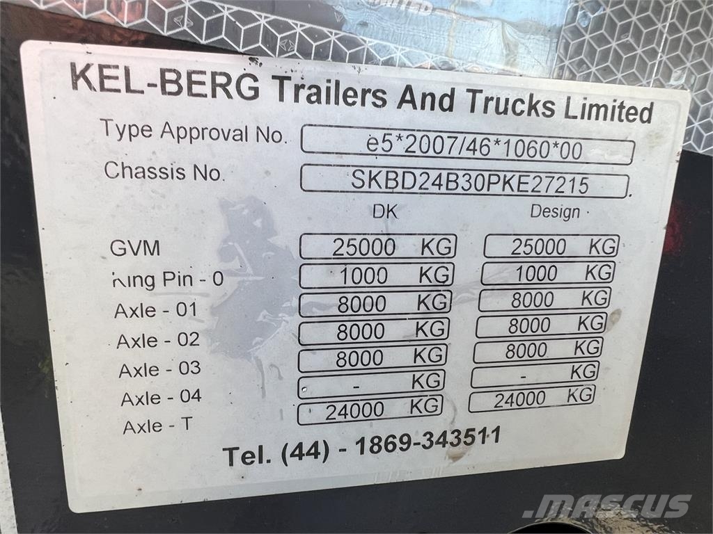 Kel-Berg T850K 5000 mm isoleret rundbue Remorque benne