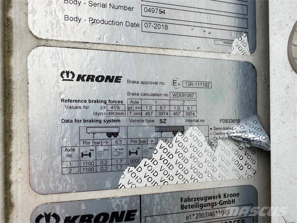 Krone 13,6 mtr city - Thermo King SLX 300 Temperature controlled semi-trailers