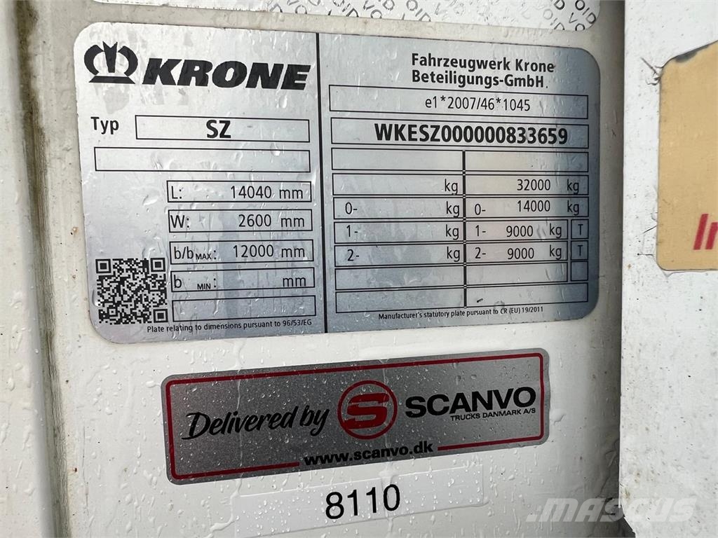 Krone 13,6 mtr city - Thermo King SLX 300 Temperature controlled semi-trailers