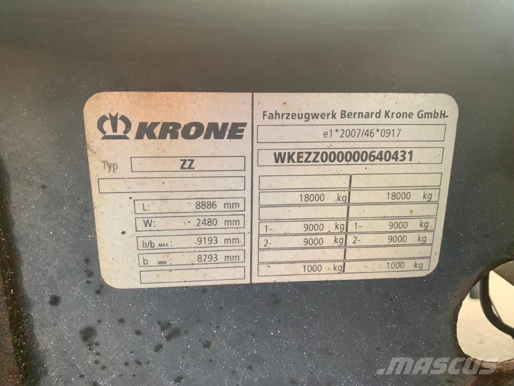 Krone ZZW 18 EL containerlåse - zepro lift Containerframe trailers