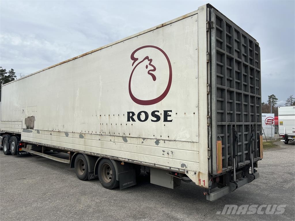 Leci 13,6 mtr. box læsserampe نصف مقطورات ذات هيكل صندوقي