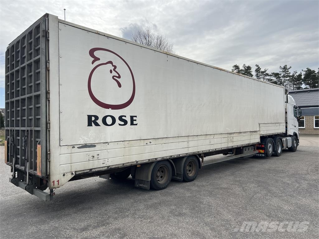 Leci 13,6 mtr. box læsserampe نصف مقطورات ذات هيكل صندوقي