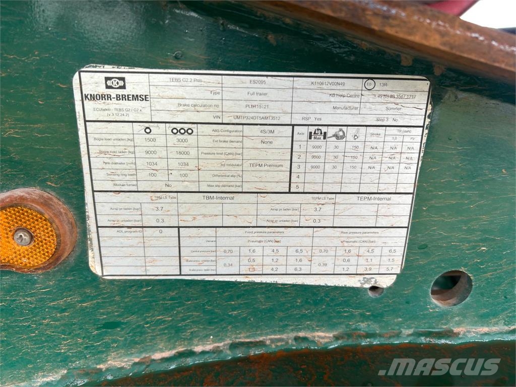 MTDK 6,0 - 7,0 mtr containere uden tip Otros remolques