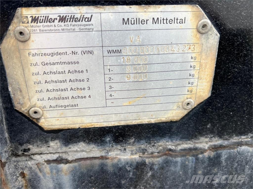 Müller Mitteltal 18 ton Schuifzeilopbouw