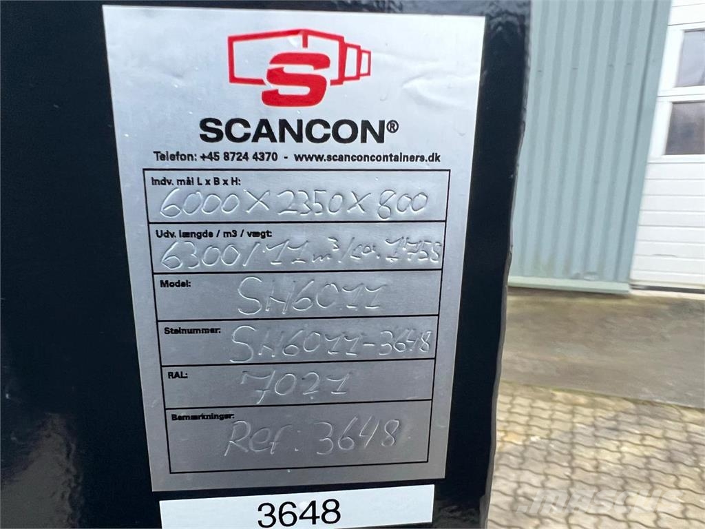 Scancon SH6011 Hardox 11m3 - 6000 mm container Pritschen