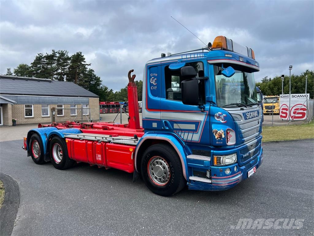Scania P410 LB 6x2*4 HNB Rol kiper kamioni sa kukom za podizanje tereta