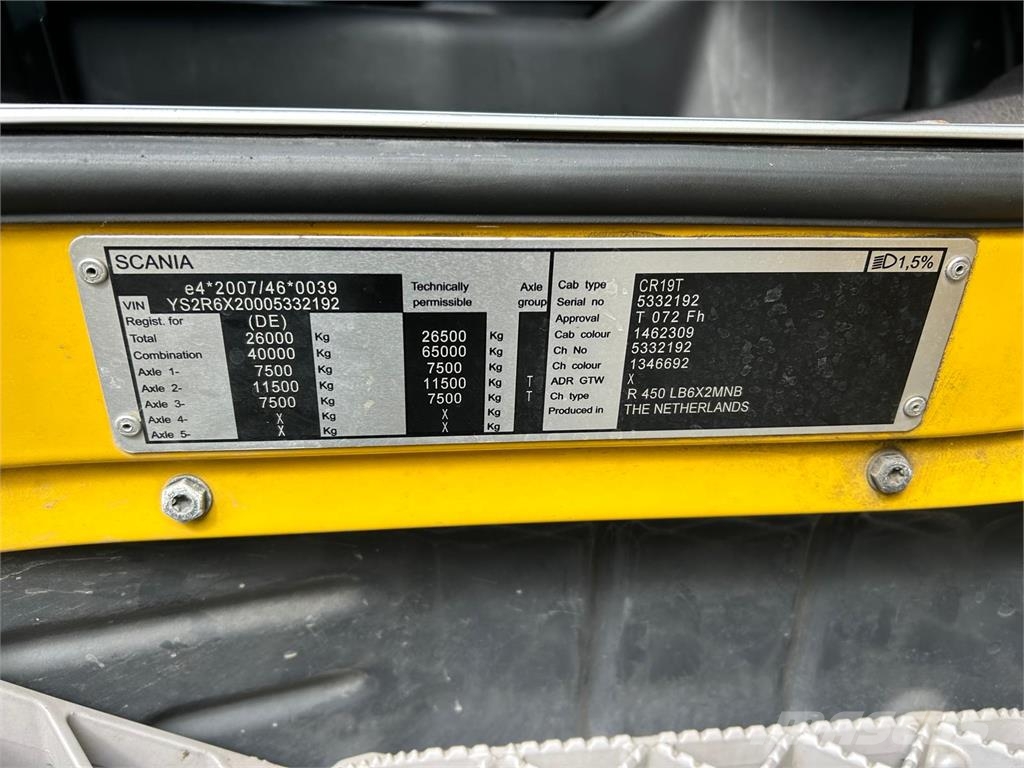Scania R450 LB 6x2 MNB Konténer keretes / Konténeres teherautók
