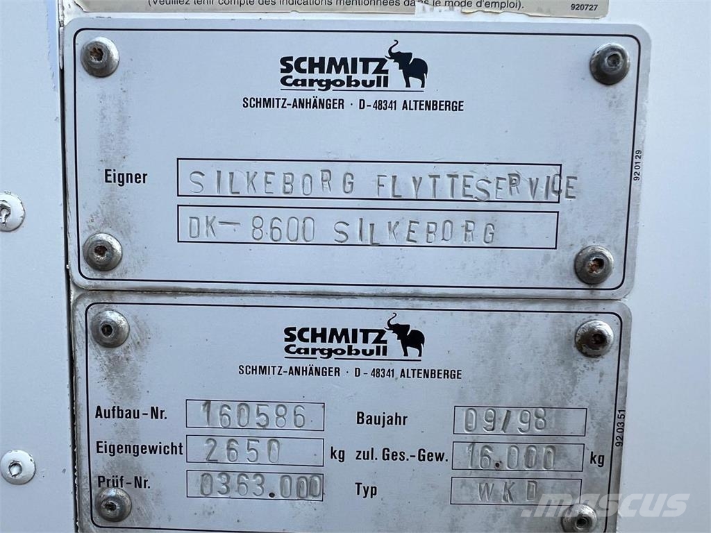 Schmitz WKD 7150 mm - bagdøre ボックスセミトレーラー