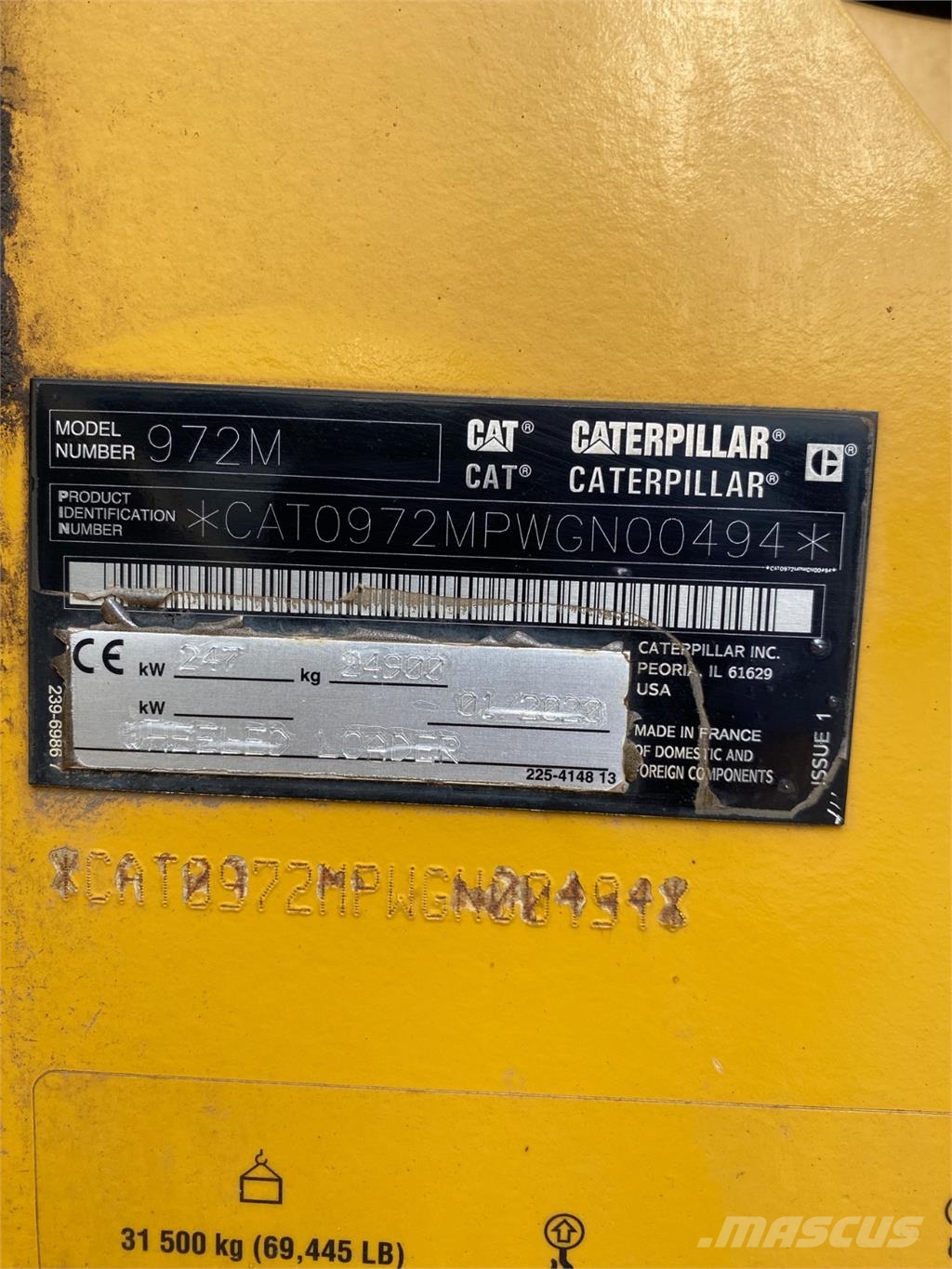 CAT 972M Otros componentes
