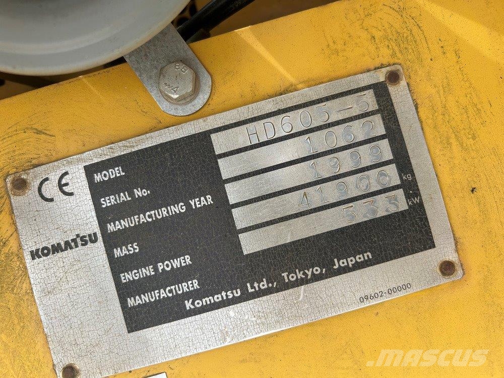 Komatsu HD605-5A 其他組件