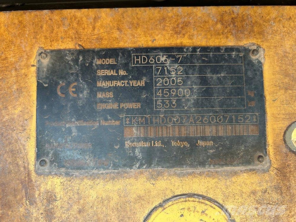 Komatsu HD605-7 مكونات أخرى