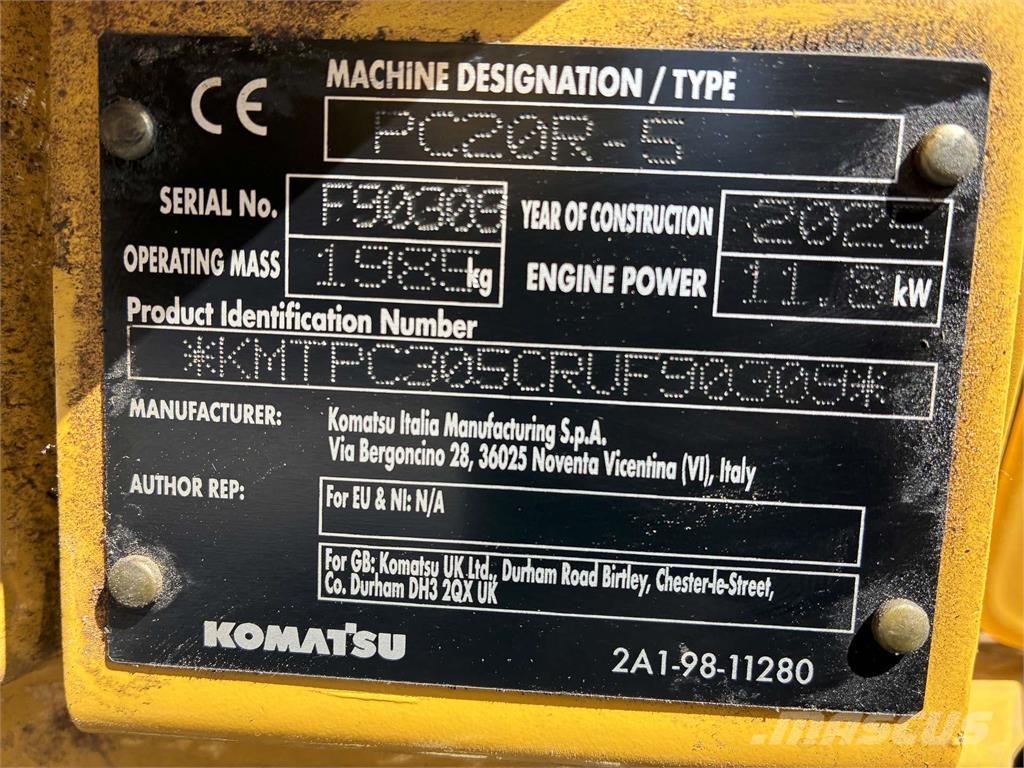 Komatsu PC20R-5 Otros componentes