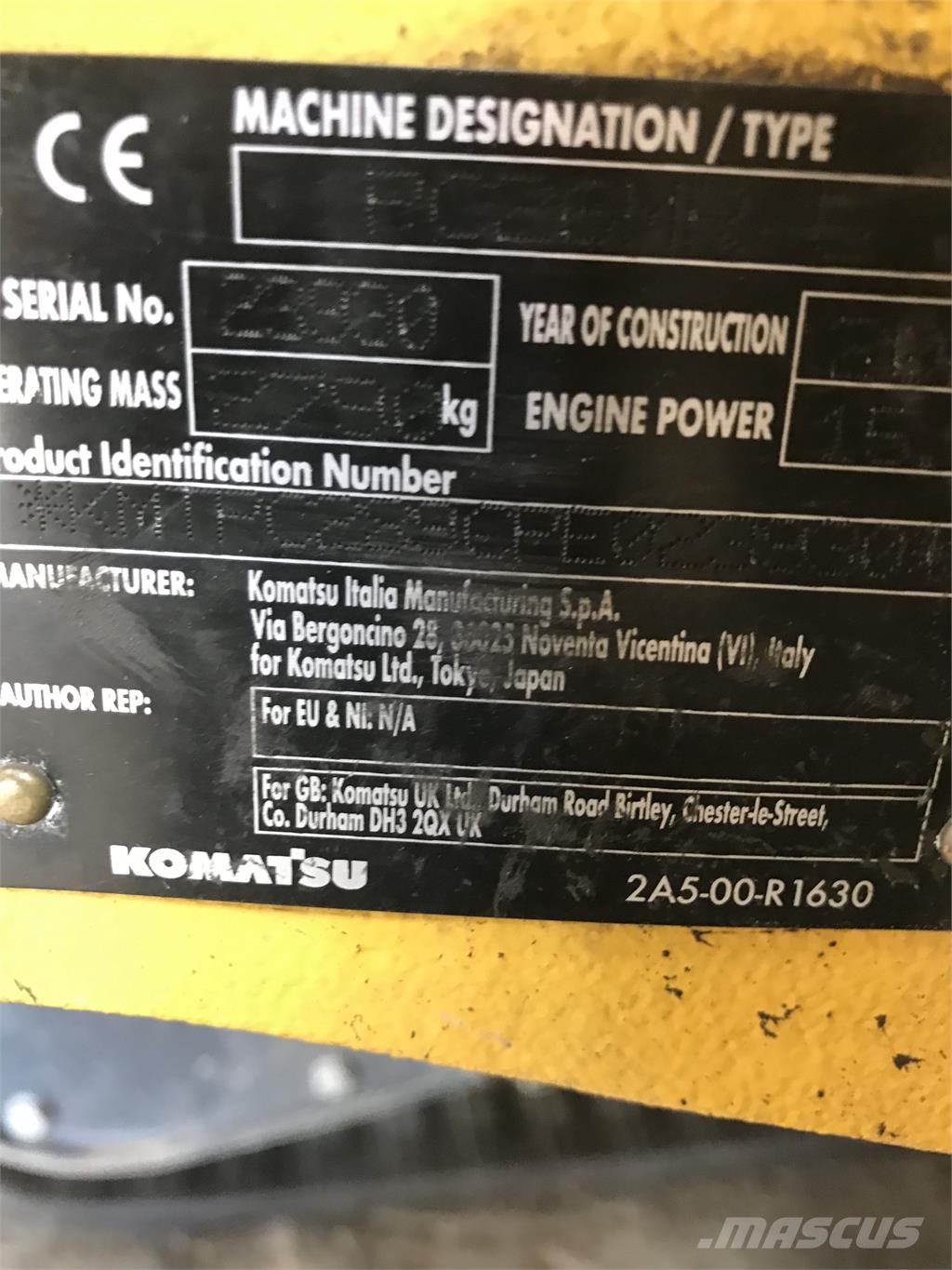 Komatsu PC26MR-5 Ostale komponente za građevinarstvo