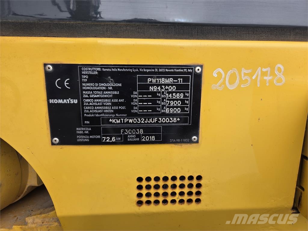 Komatsu PW118MR-11 Otros componentes