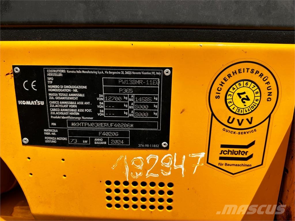 Komatsu PW138MR-11E0 Ostatní komponenty
