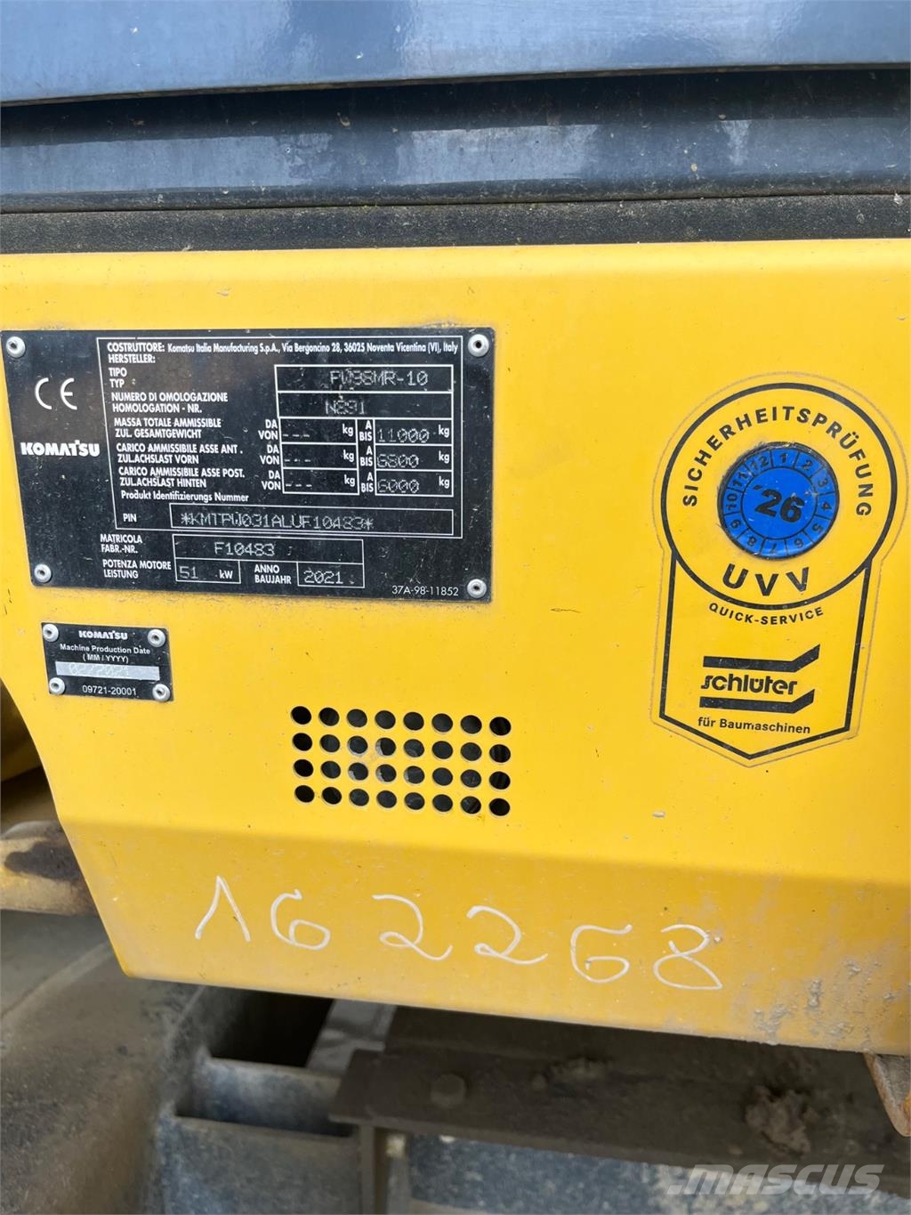 Komatsu PW98MR-10 Otros componentes