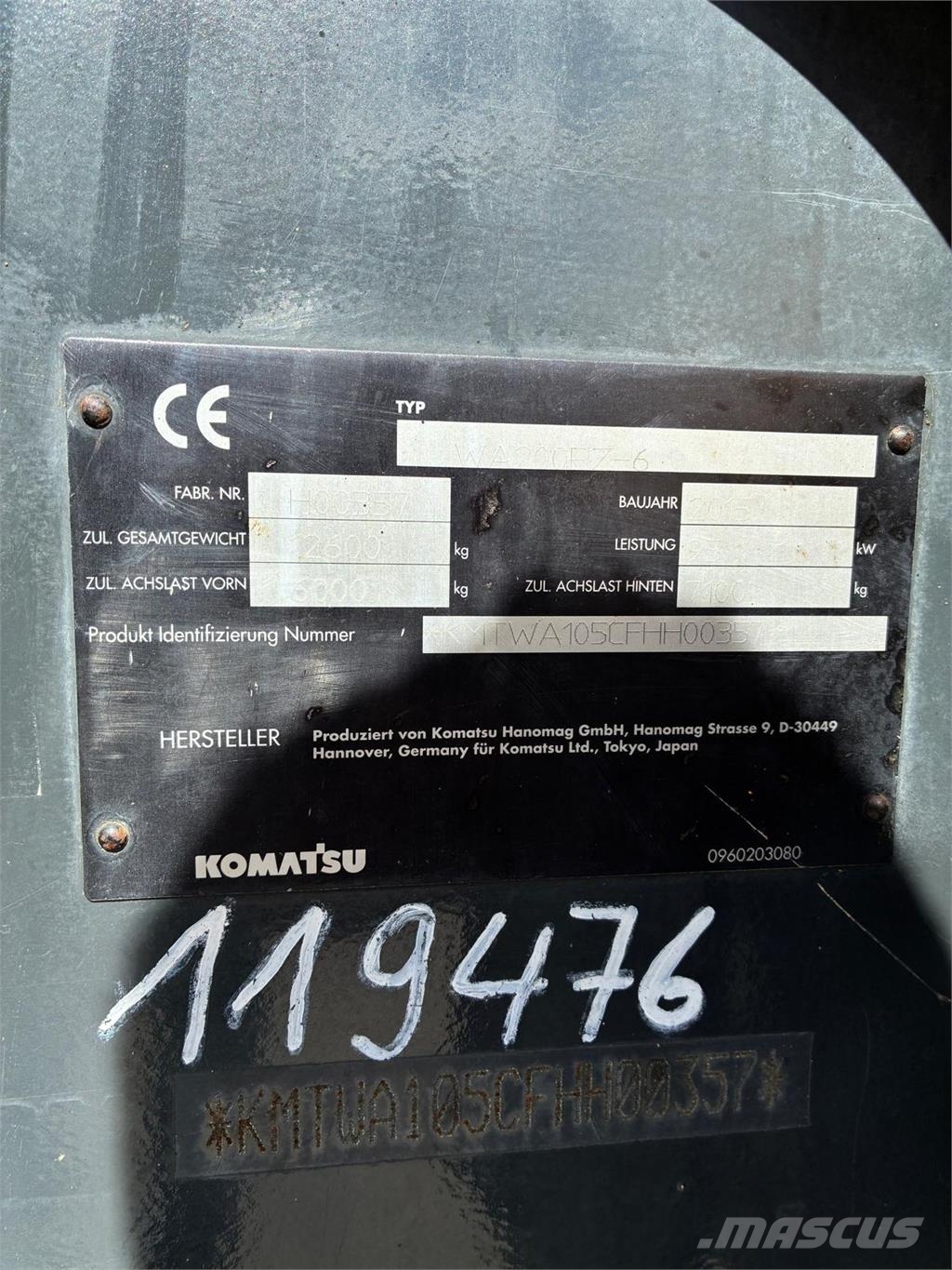 Komatsu WA200PZ-6 Alte componente