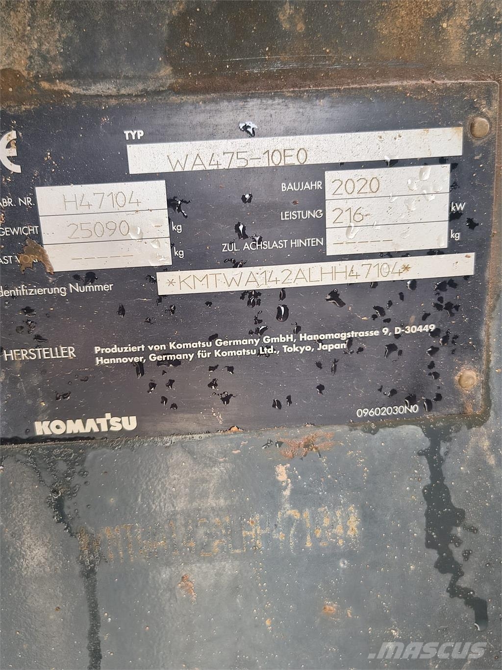 Komatsu WA475-10E0 Άλλα εξαρτήματα