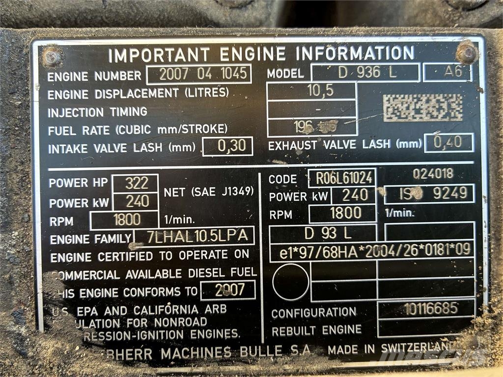 Liebherr A954C LI Andere Zubehörteile