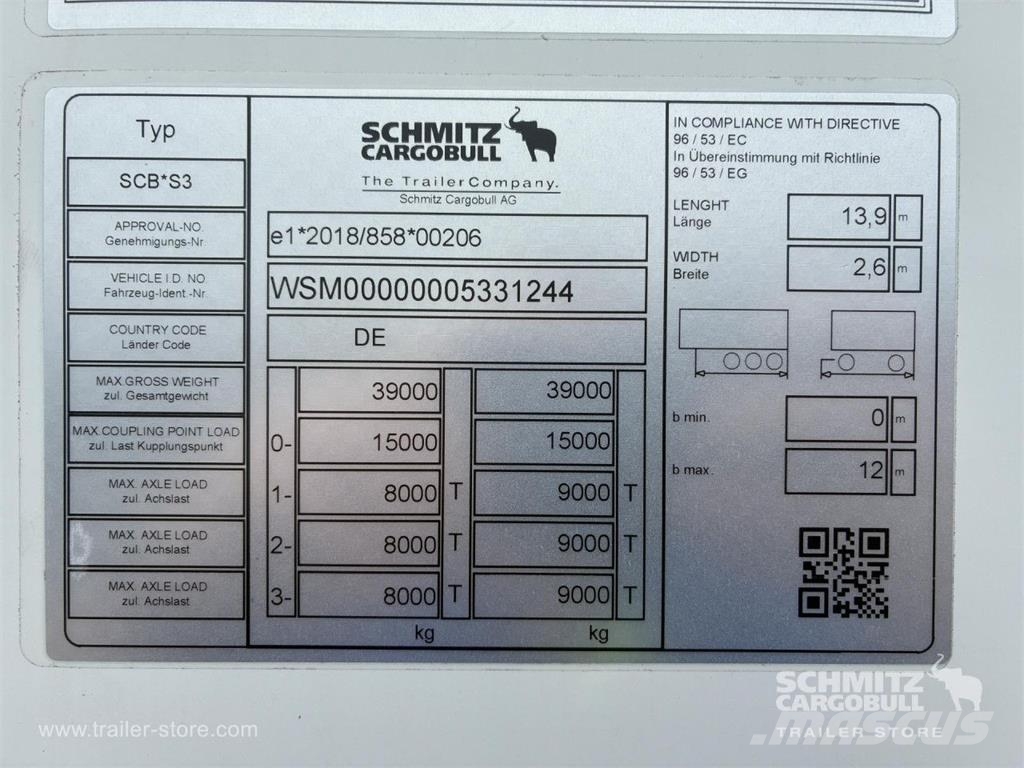 Schmitz Cargobull Tiefkühler Standard Doppelstock Trennwand Rolltor Temperature controlled semi-trailers