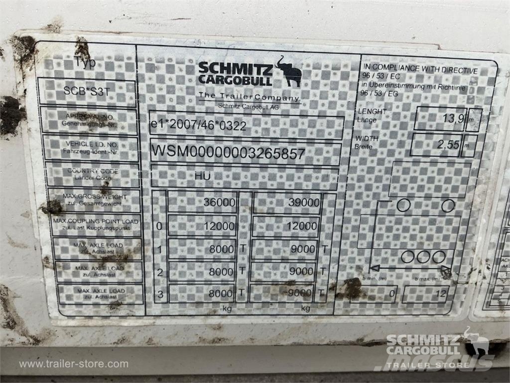 Schmitz Cargobull Curtainsider Mega نصف مقطورات بباب جانبي
