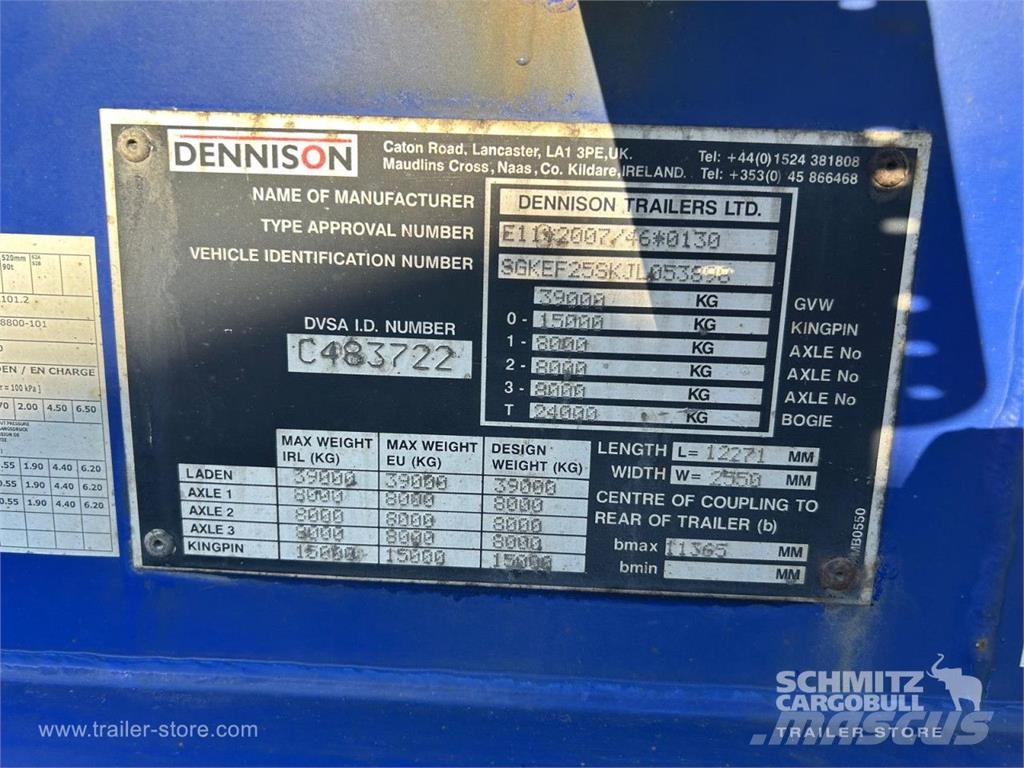 Dennison Containerchassis Slider Ostale poluprikolice