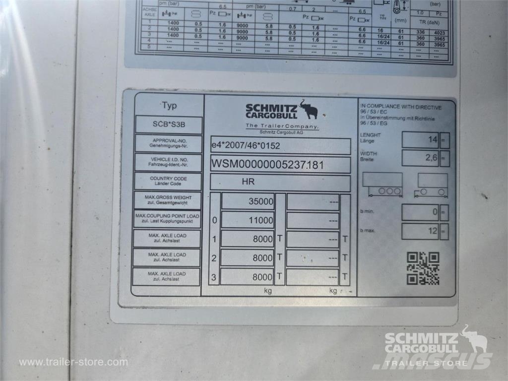 Schmitz Cargobull Reefer Standard 冷凍冷蔵トレーラー