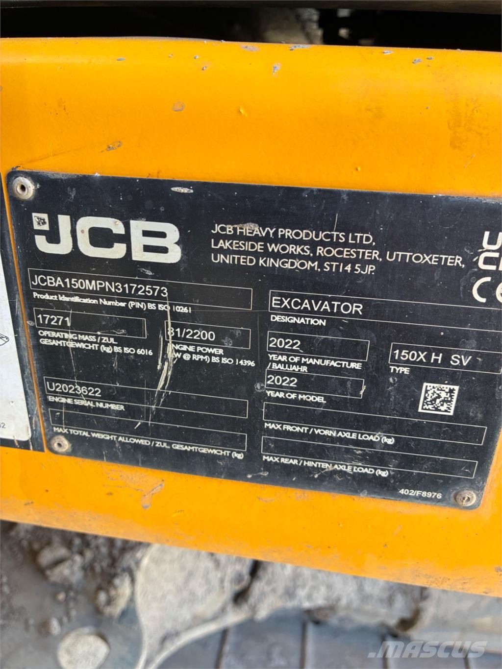 JCB 150XHD Crawler excavators